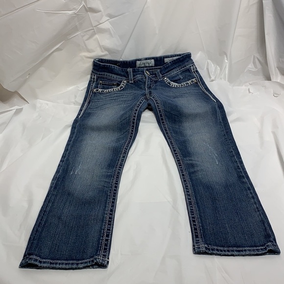 WOMEN’S Daytrip Blue Aquarius Straight Leg Jean Size 26 - Picture 2 of 10
